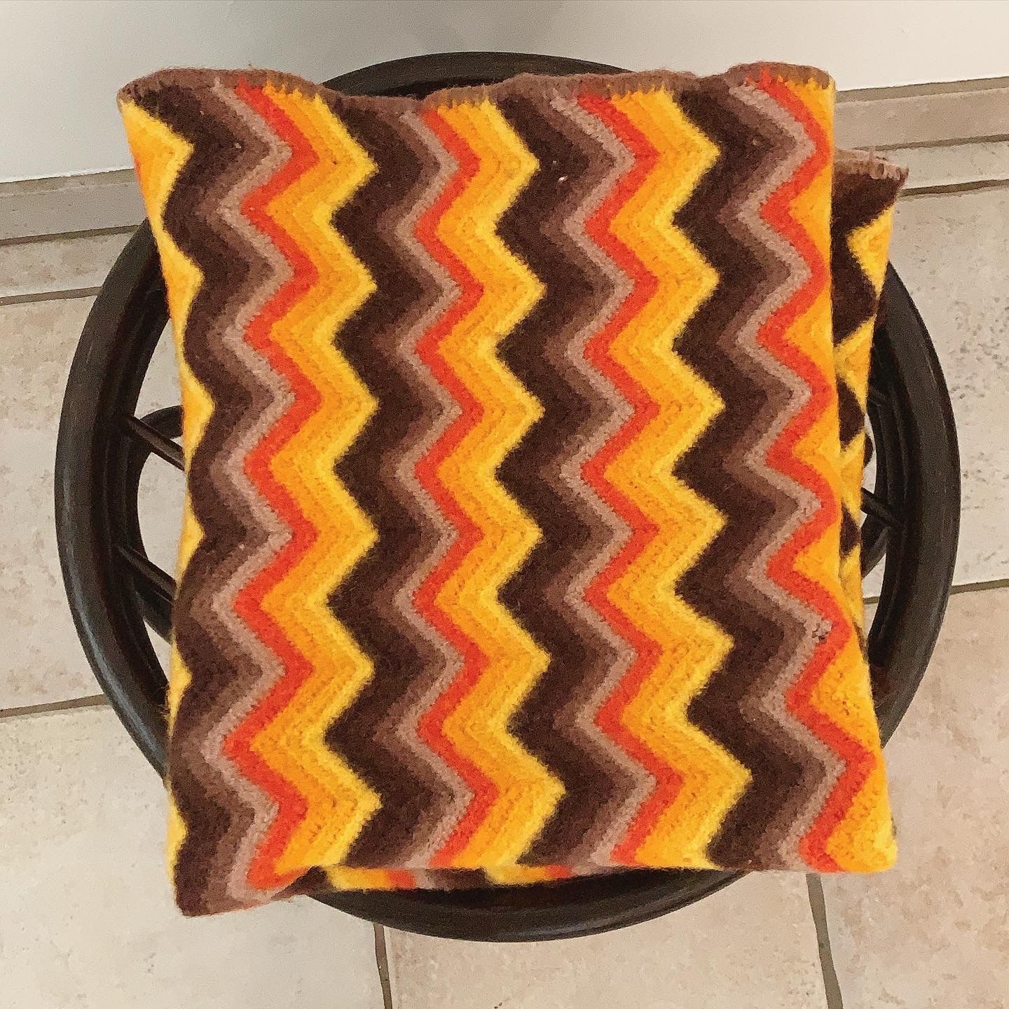 Wool throw blanket