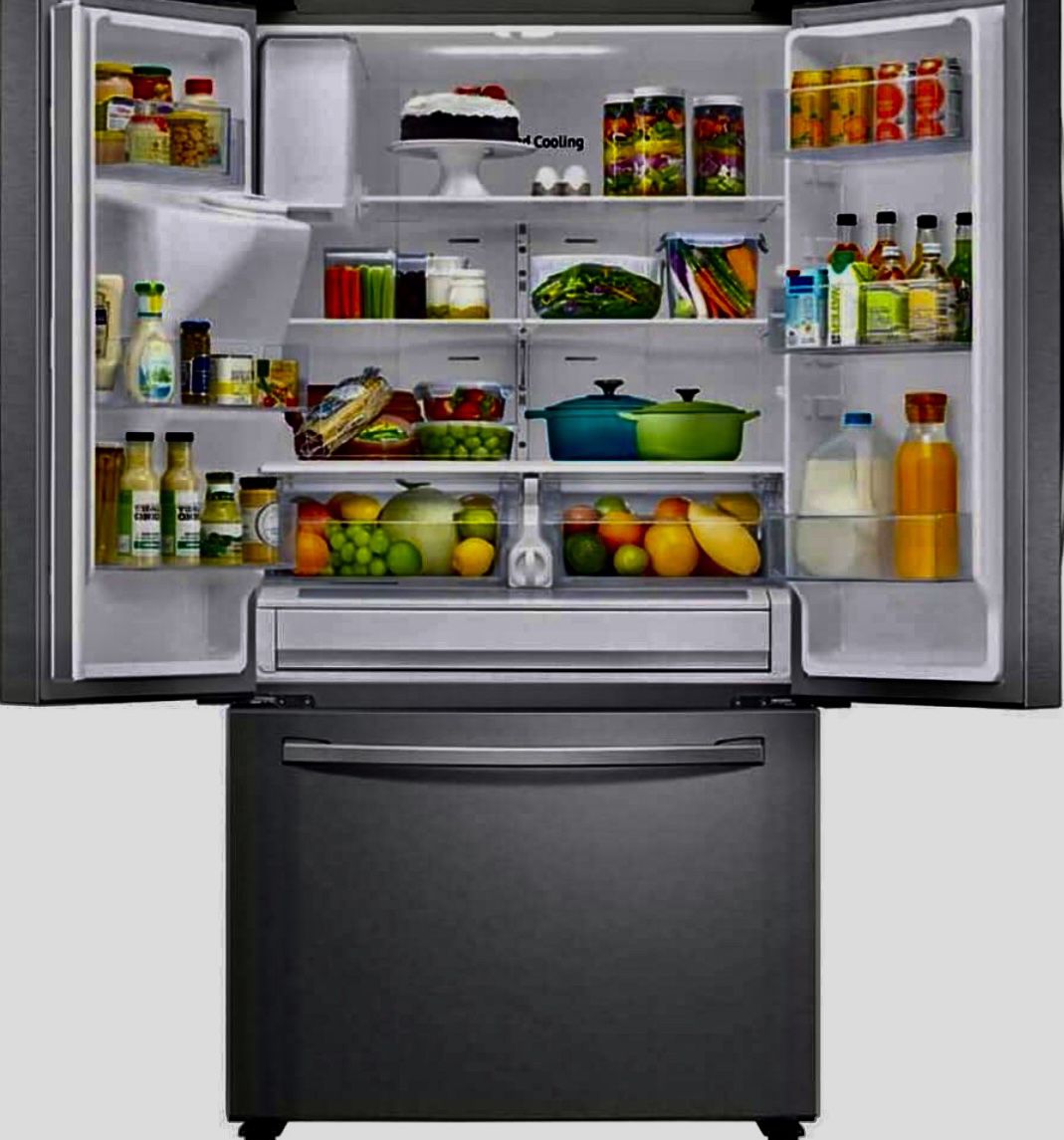 Counter-Depth Fingerprint Resistant Refrigerator - Black Stainless Steel Model: Samsung