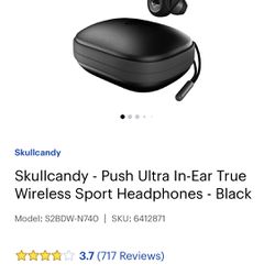 Skullcandy Push Ultra True Wireless Headphones *BRAND NEW* Thumbnail