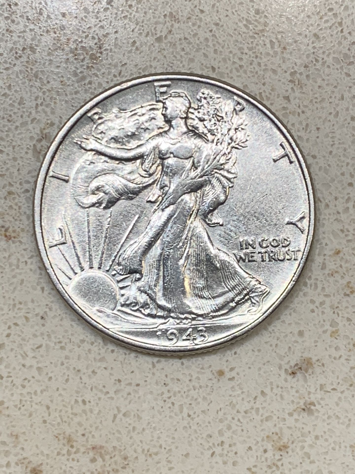 •*•1943 Silver Walking Liberty Half Dollar•*•