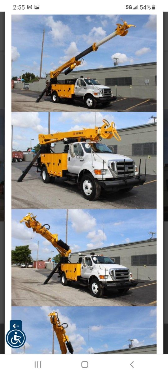 2008 FORD F750 DERRICK DIGGER 33GVWR MANUAL TRANSMISSION CLEAN UNIT READY TO WORK NEED FINANCING CALL OLIVER CRUZ