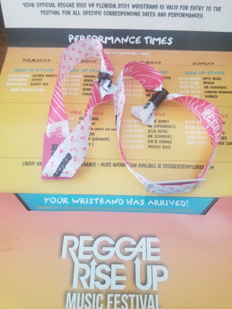 Reggae Rise up 2 tix Saturday Oct 23rd
