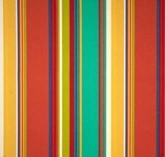 Outdoor Tufted Adirondack Chair Cushion - Red, Orange, Blue, Yellow, White Bright/Colorful Stripe