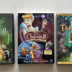 Disney DVDs - Bambi - Cinderella - Tarzan Thumbnail