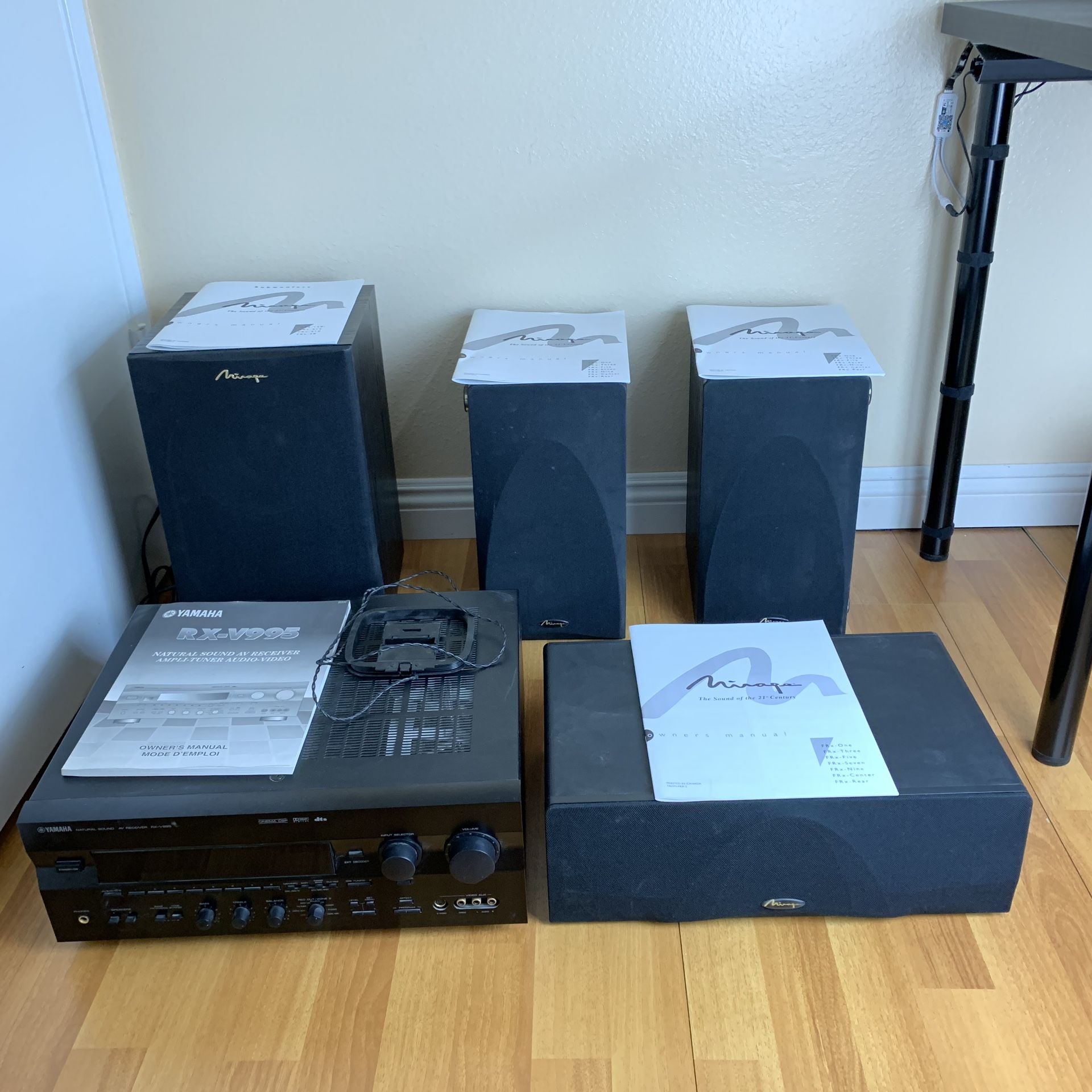 Yamaha AV Receiver (RX V995), Mirage Subwoofer (FRx S8) and Mirage