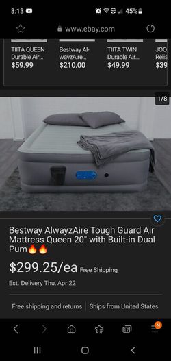 Bestway self inflating air mattress-queen Thumbnail