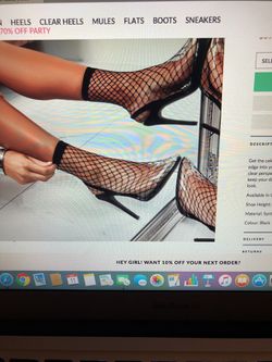Brand new fishnet heels Thumbnail