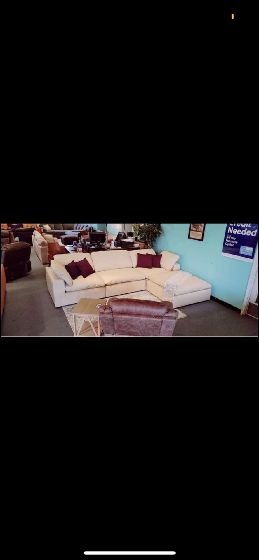 NEW Top Grain Leather Cloud Sectional!😎😎😜