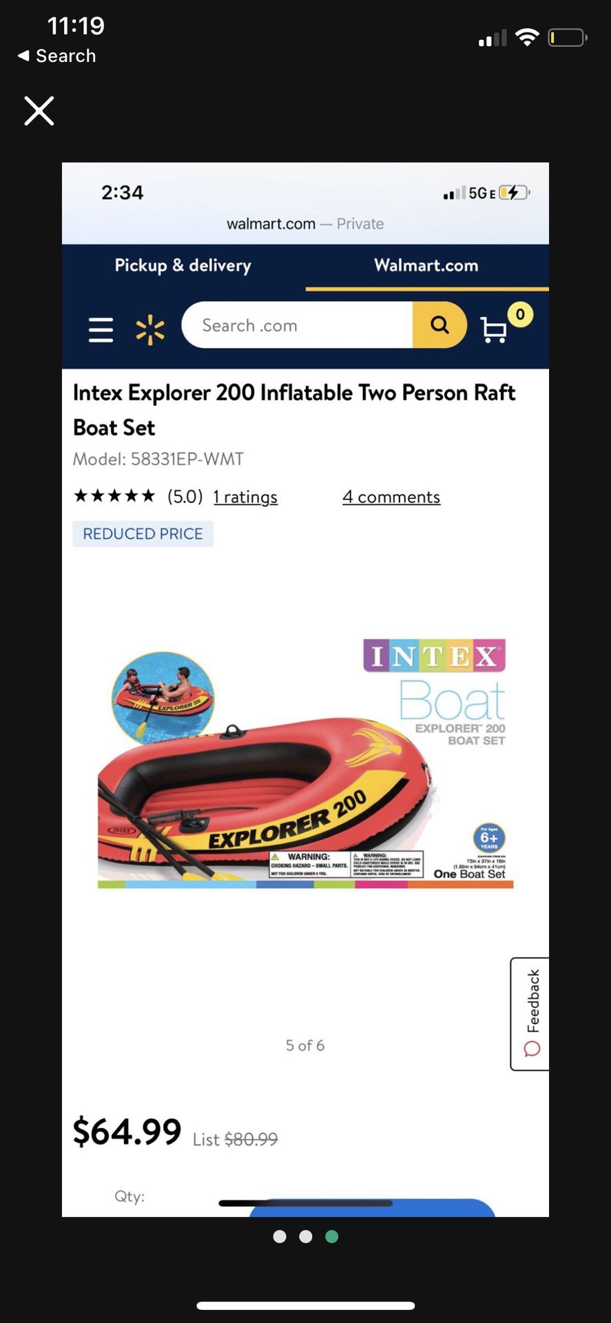 Inflatable Explorer 200 Boat Set (New in Box)