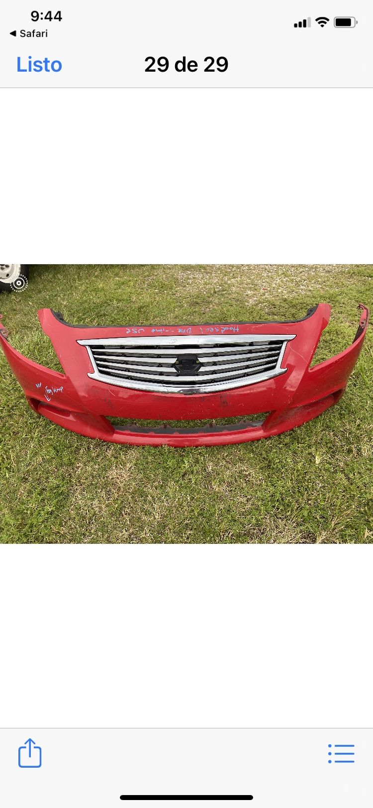 INFINITI G37 FRONT BUMPER & GRILL