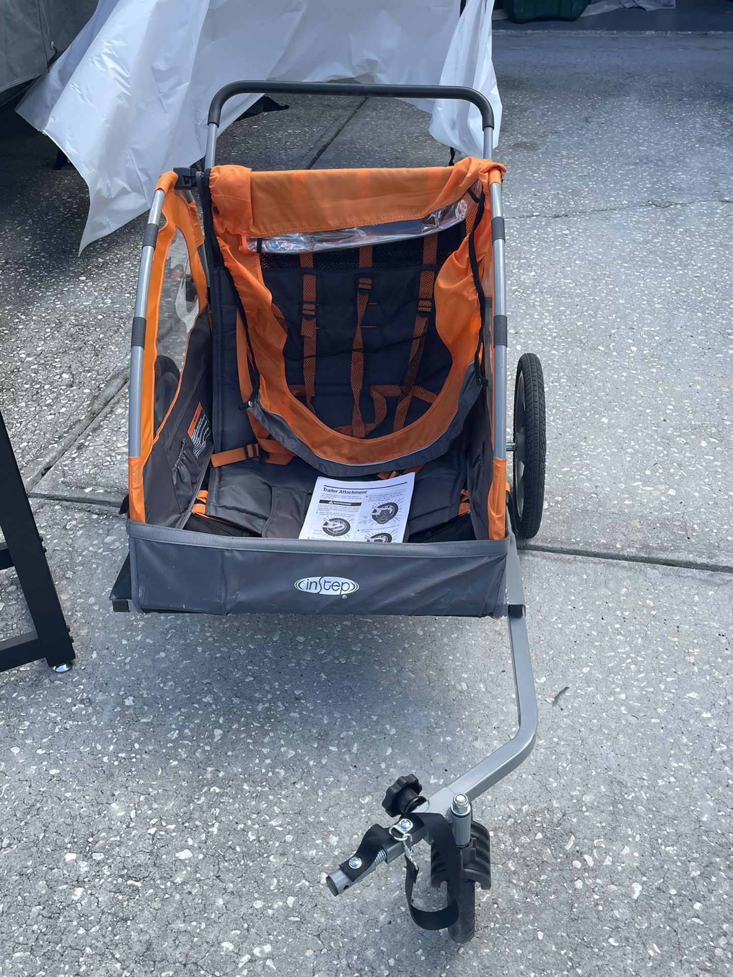 Instep Quick-N-EZ Double Tow Behind Bike Trailer