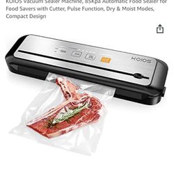  Vacuum Sealer Machine, 85Kpa Automatic Food Sealer for Food Savers with Cutter, Pulse Function, Dry & Moist Modes, Compact Design Thumbnail