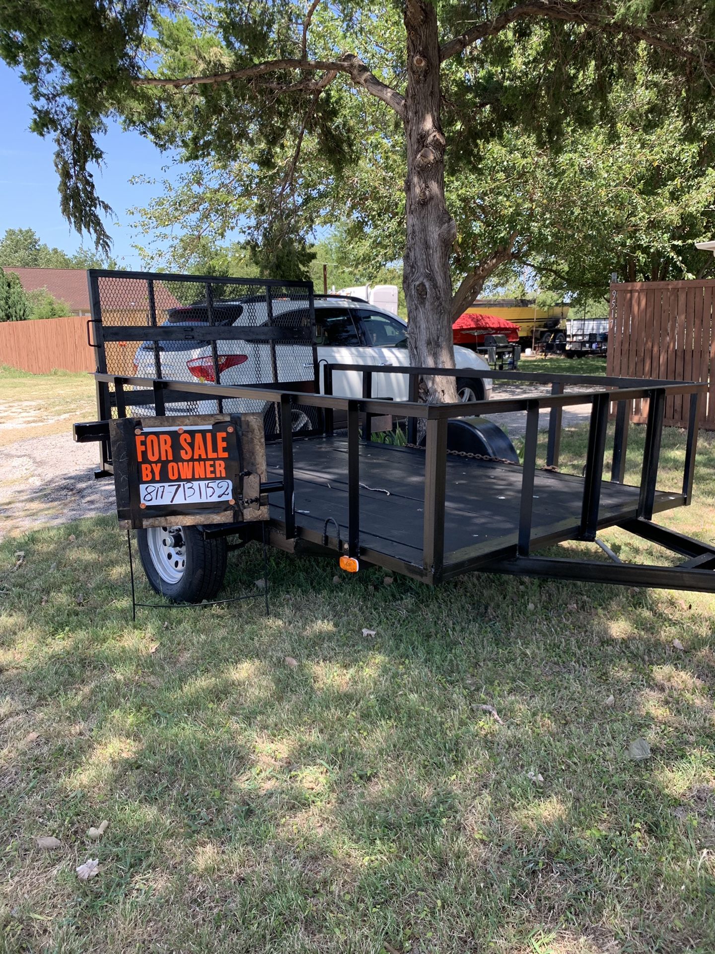 10x8 Flat Bed Trailer. Brand new. New Tires. New chassis. Durable metal ...