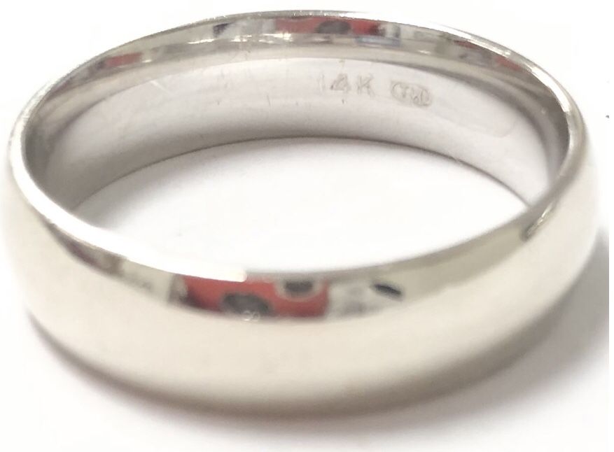 Men’s Wedding Band 14Kt White Gold