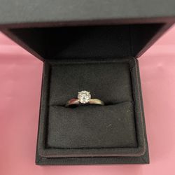 Engagement Ring White Gold With diamond Size 5,5 Thumbnail