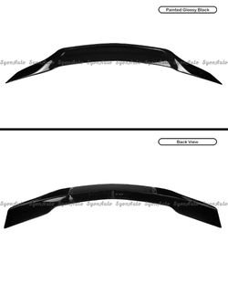 FIT 08-2014 MERCEDES BENZ W204 GLOSS BLACK RS STYLE HIGH KICK TRUNK SPOILER WING Thumbnail