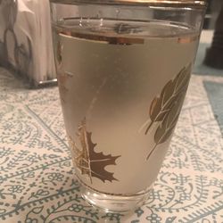 Libby Vintage Gold Leaf Drinking Glasses Thumbnail