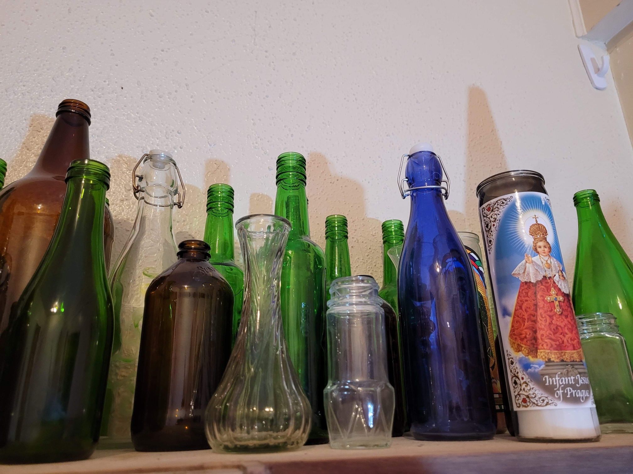 huge lot of over 30+ decorative/antique glass bottles