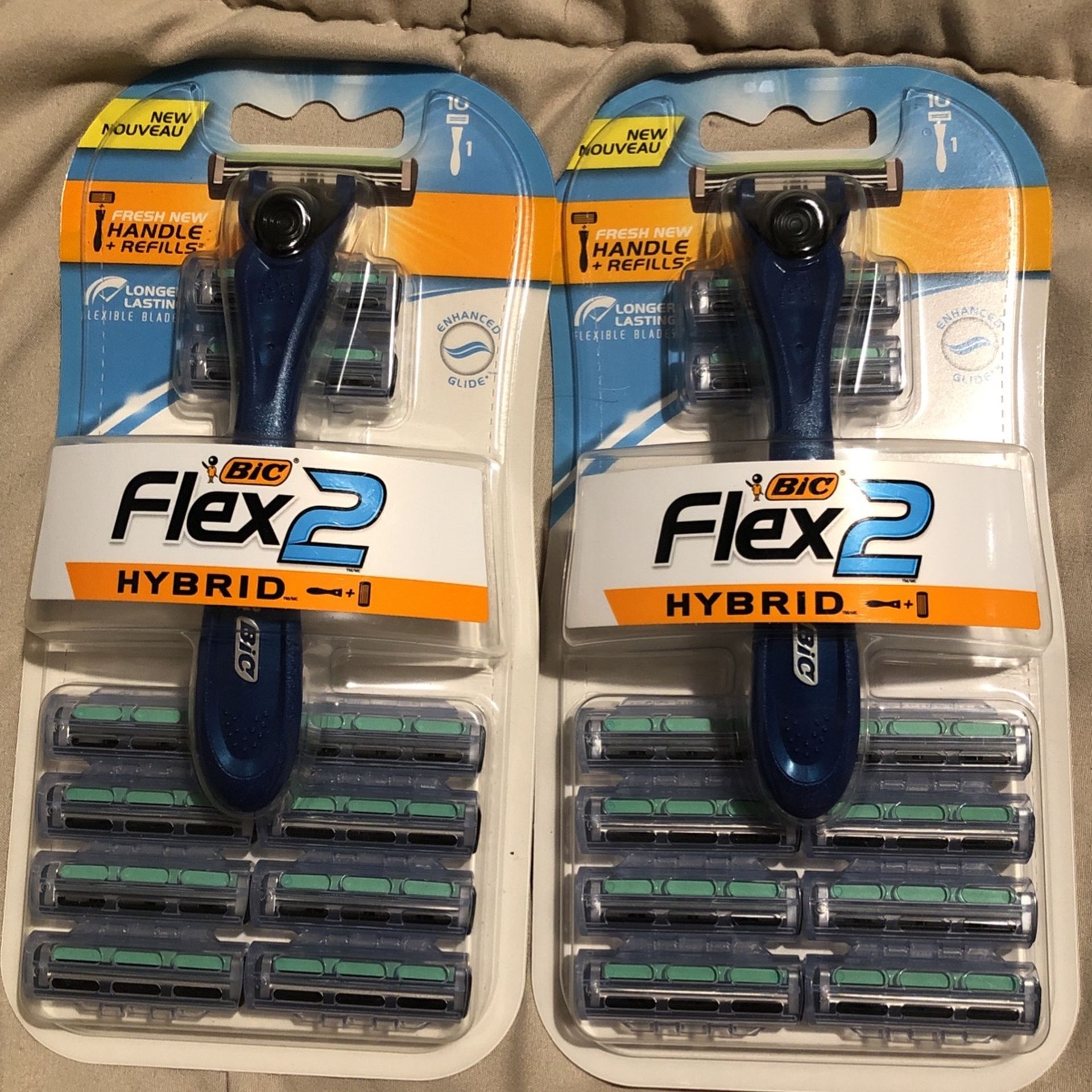 2 Pack Bic Flex2 Hybrid Razor