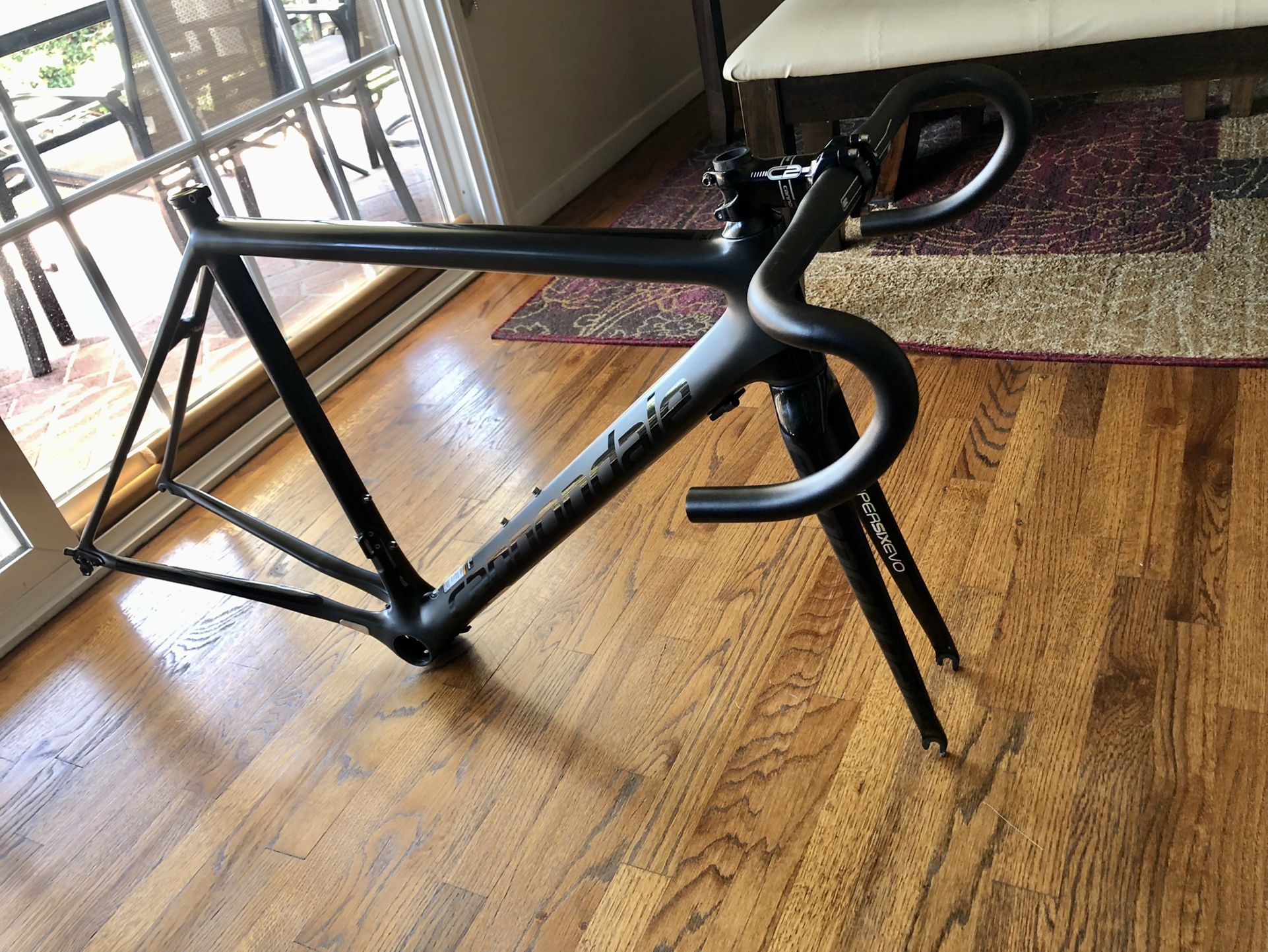 Cannondale Supersix Carbon Frameset With Cannondale Headset, Handle Bar And Stem