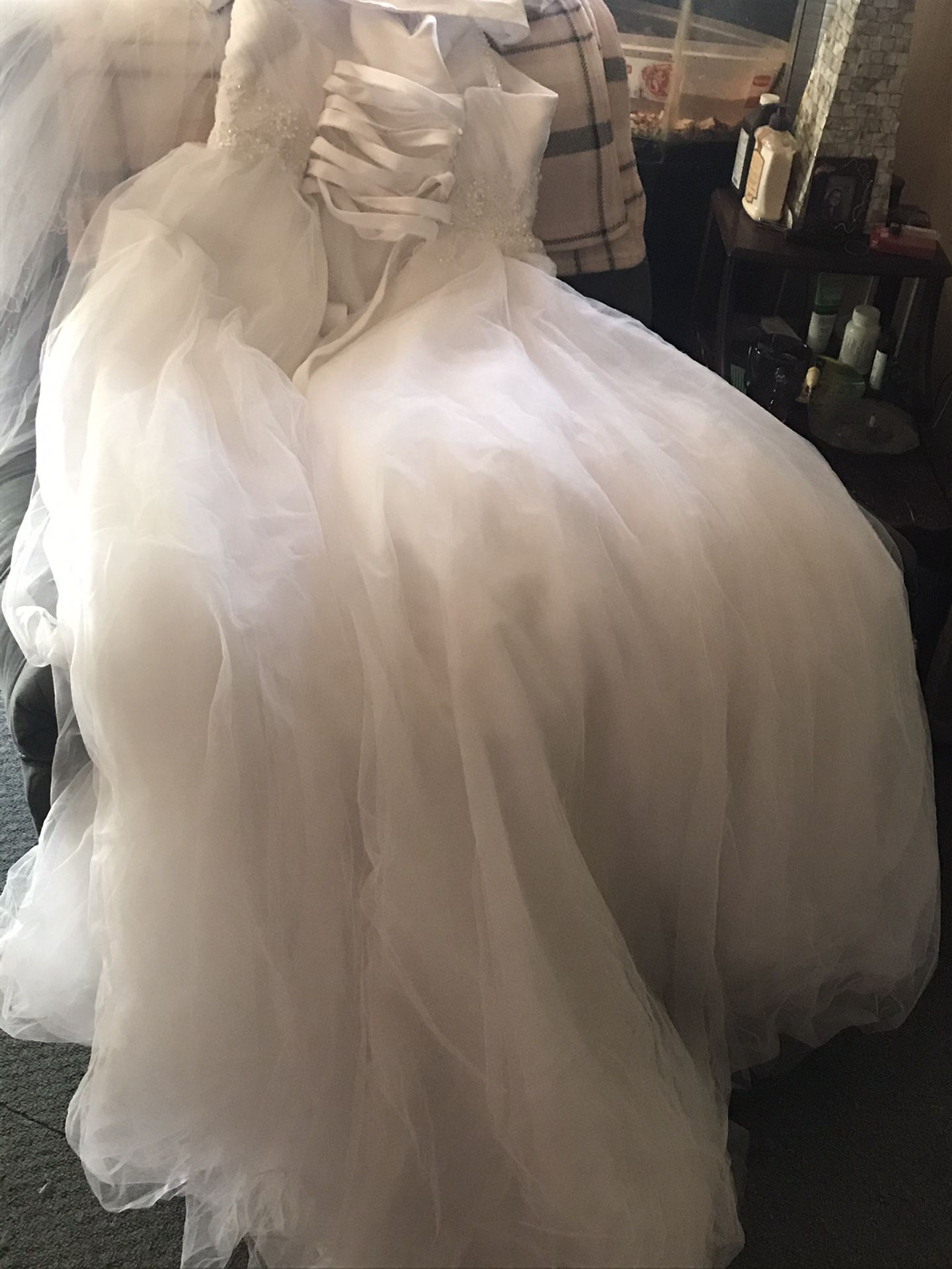 Beautiful Princess Wedding Dress With Jacket And Vail