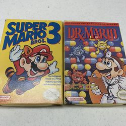 Super Mario 3 & Dr Mario Complete Nintendo NES  Thumbnail