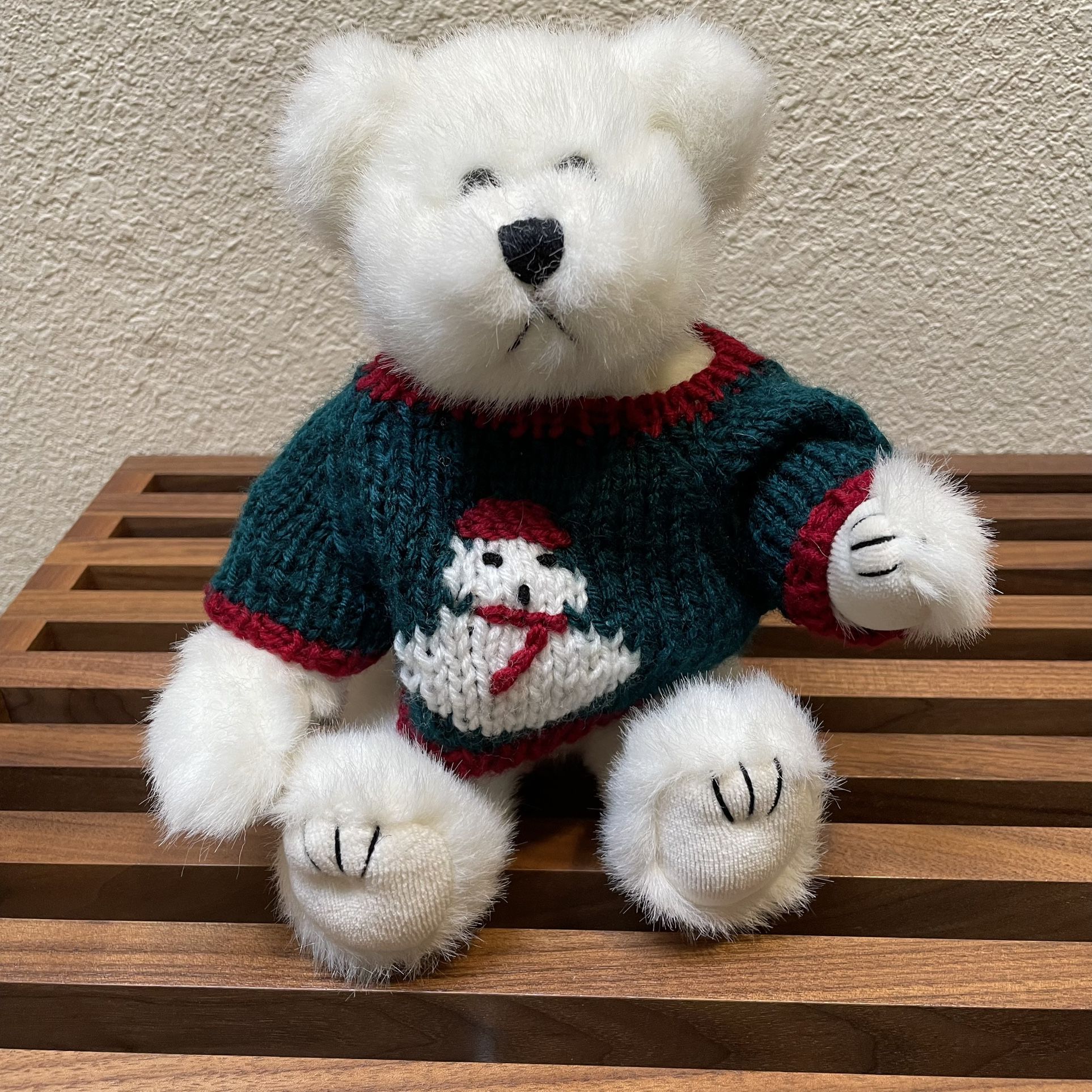 Ellis by Plush Image White Bear with Sweater