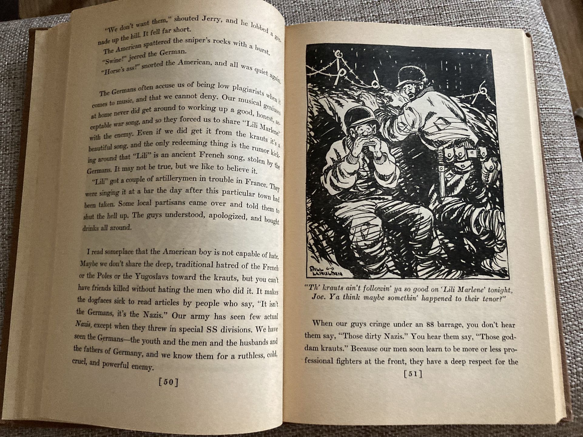 1945 Famous World War Two Cartoonist Bill Maudlin Book Up Front