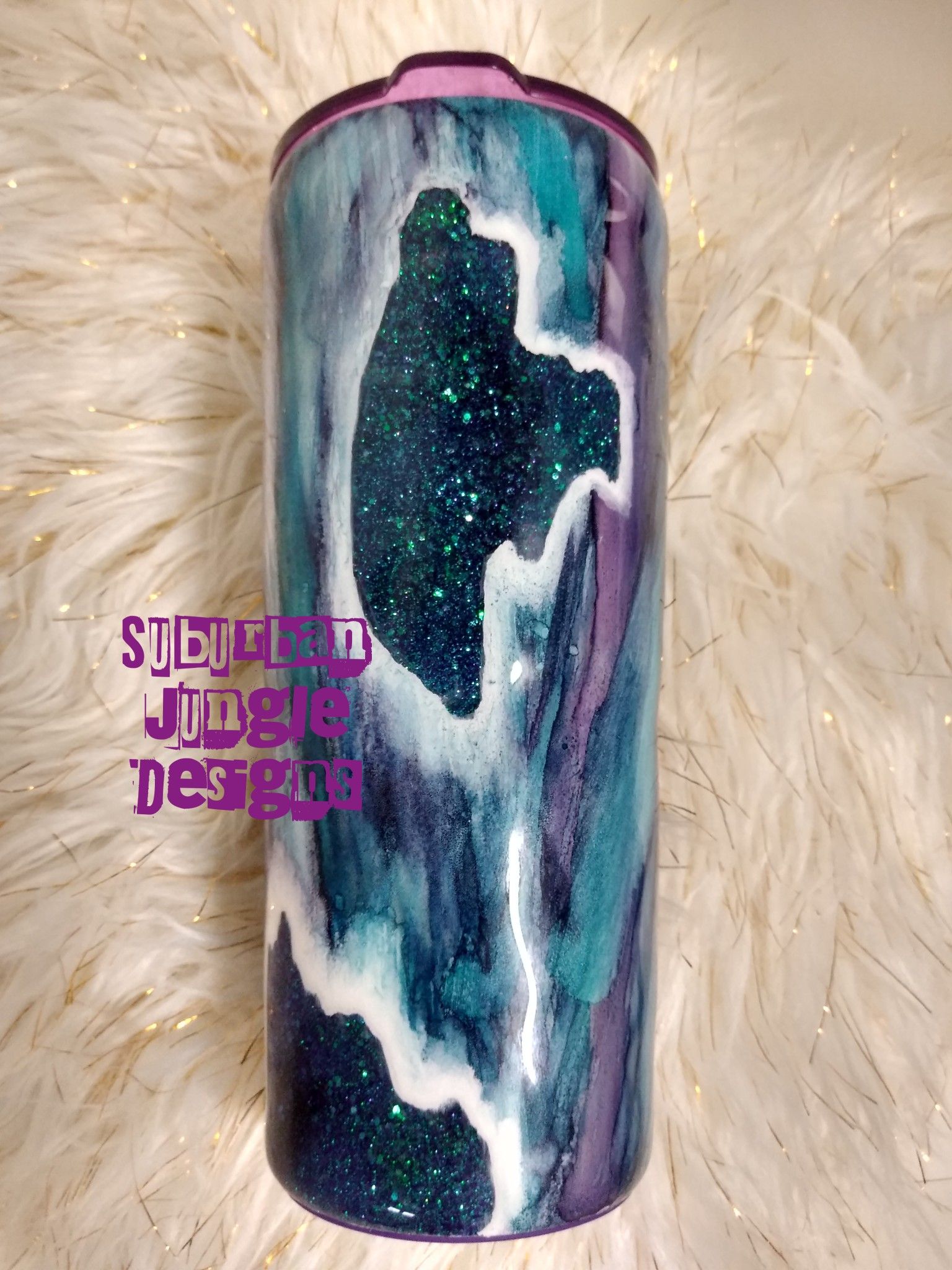 24 oz geode tumbler with straw and lid