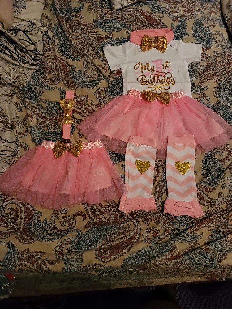 One Year Birthday Girl Outfit 