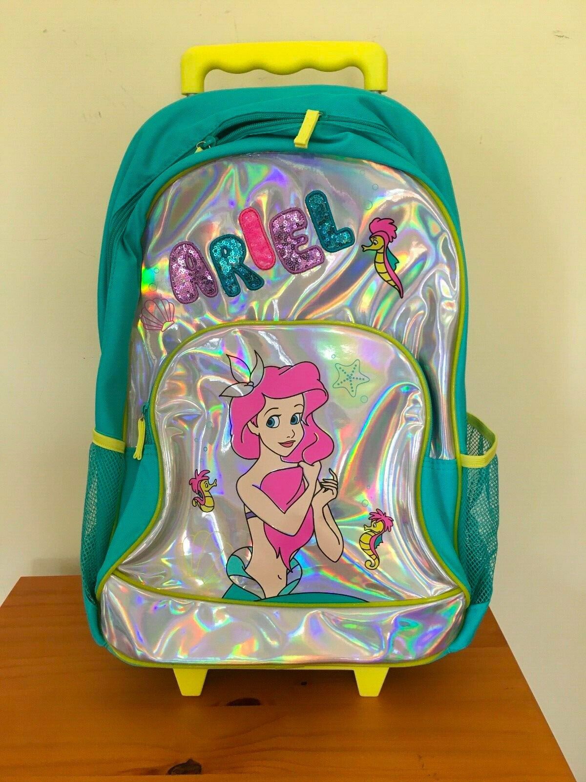 Ariel Rolling Backpack New With Tags Disney Store