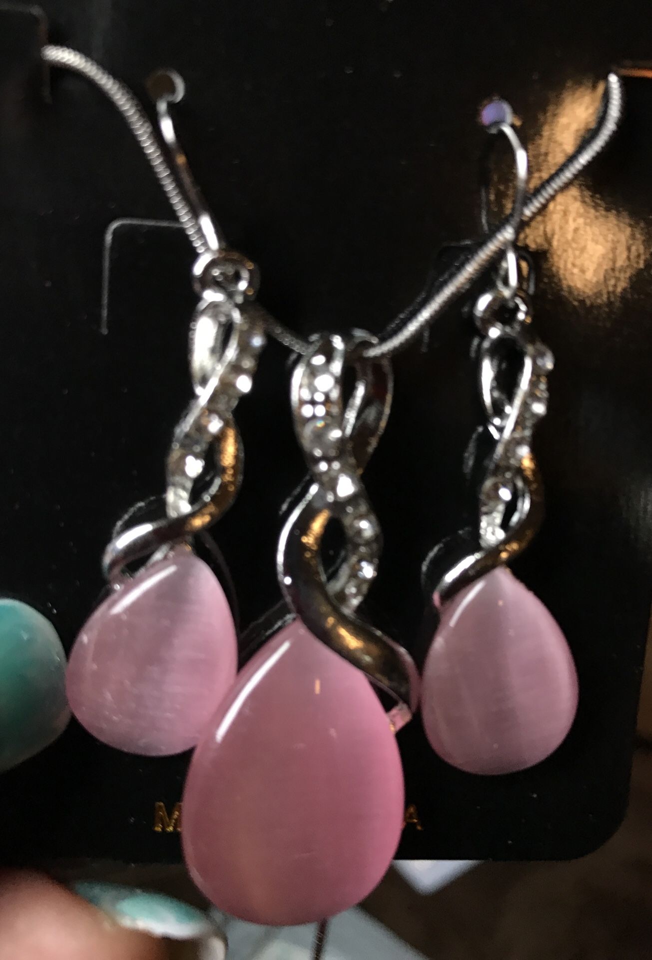 Wedding necklace in earring set white gold 18 karat w diamonds