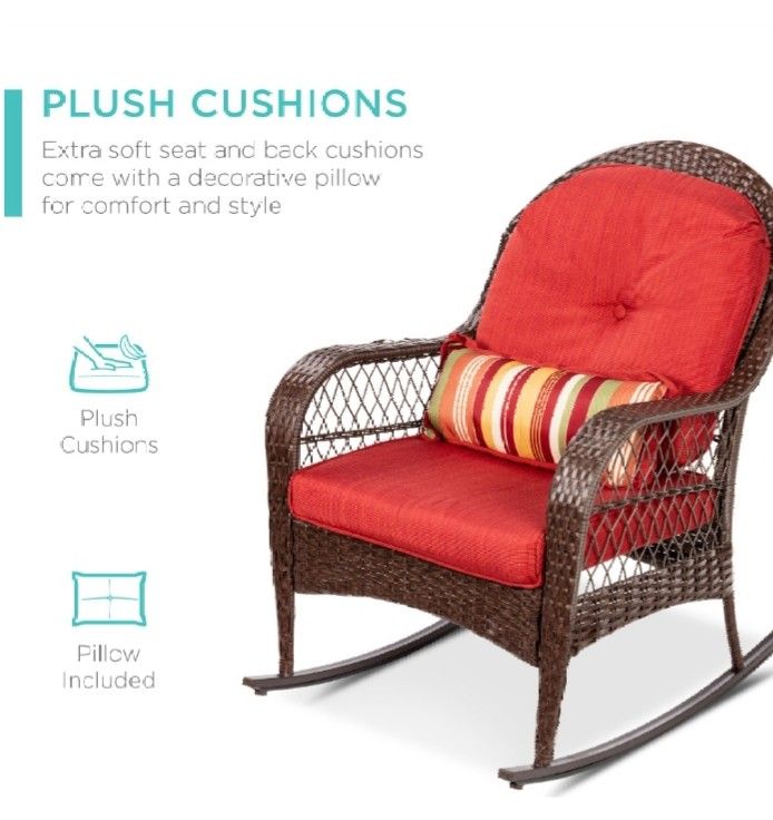Outdoor Rocking Chair with Weather-Resistant Cushions