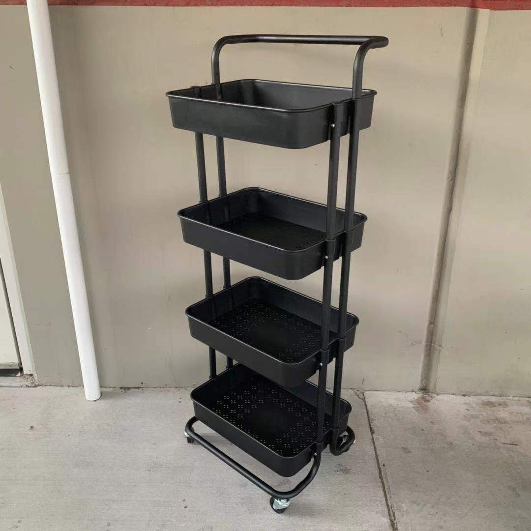 New in box kitchen food cart 4.5 feet tall 36x14x54 inches 4 tiers baskets garage storage shelf shoe organizer rack for tattoo salon equipment dolly