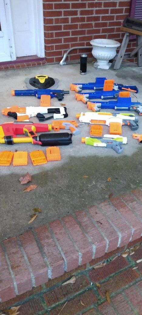 Assortment Of Nerf Guns/Extra Clips/ Assault Rifles/Pistols,Etc.