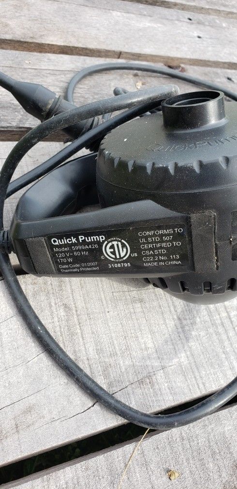 Electric Inflator For Pool Floats / Beach Balls / Air Mattresses Etc
