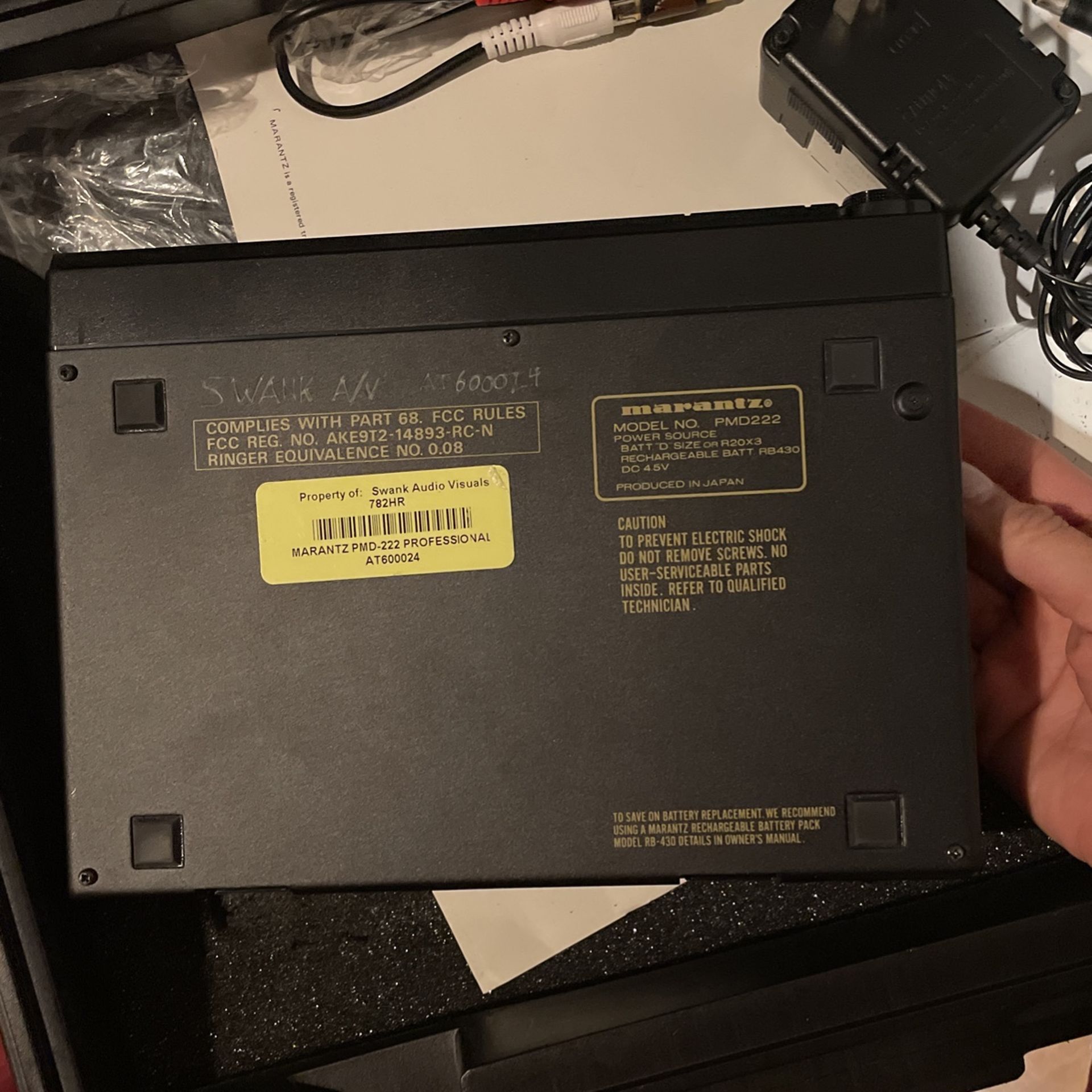 Marantz Portable Cassette Recorder Pmd222