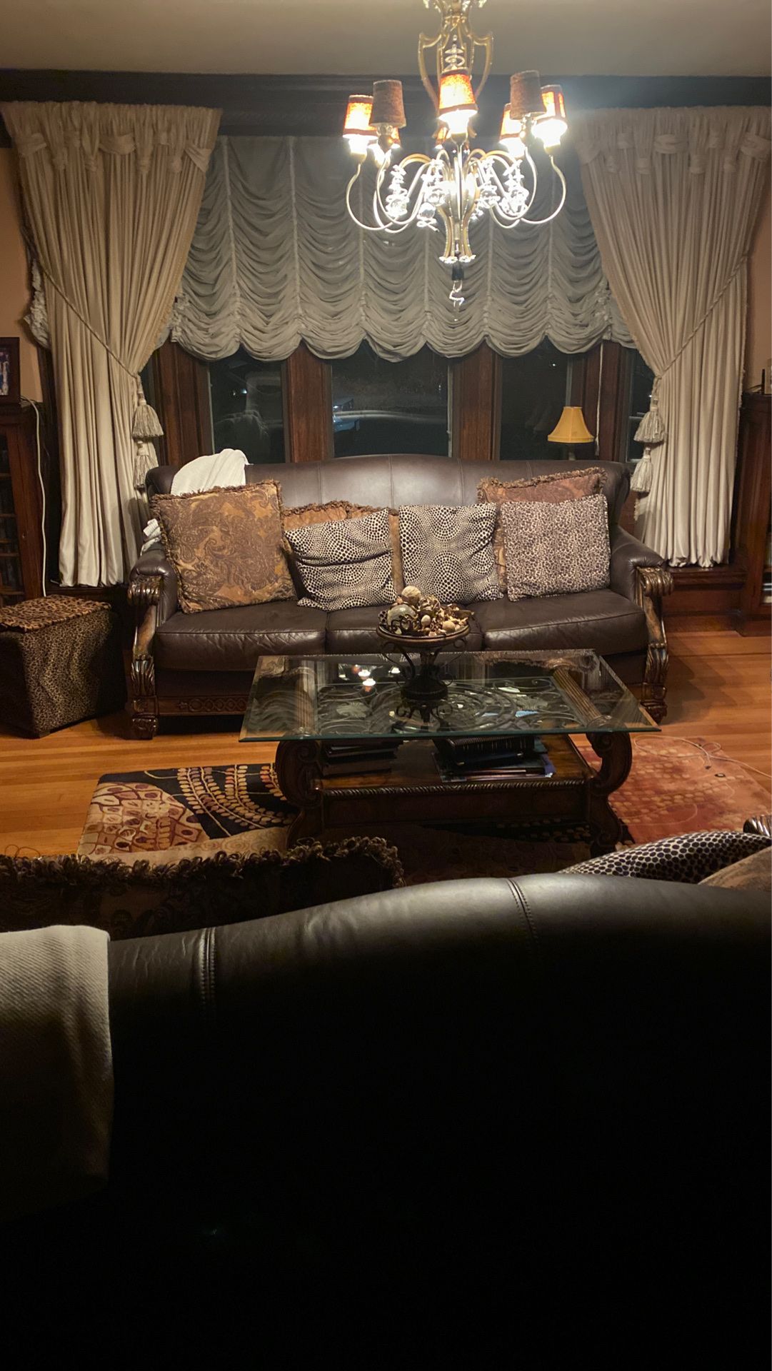 Living room couches and table With Pillows