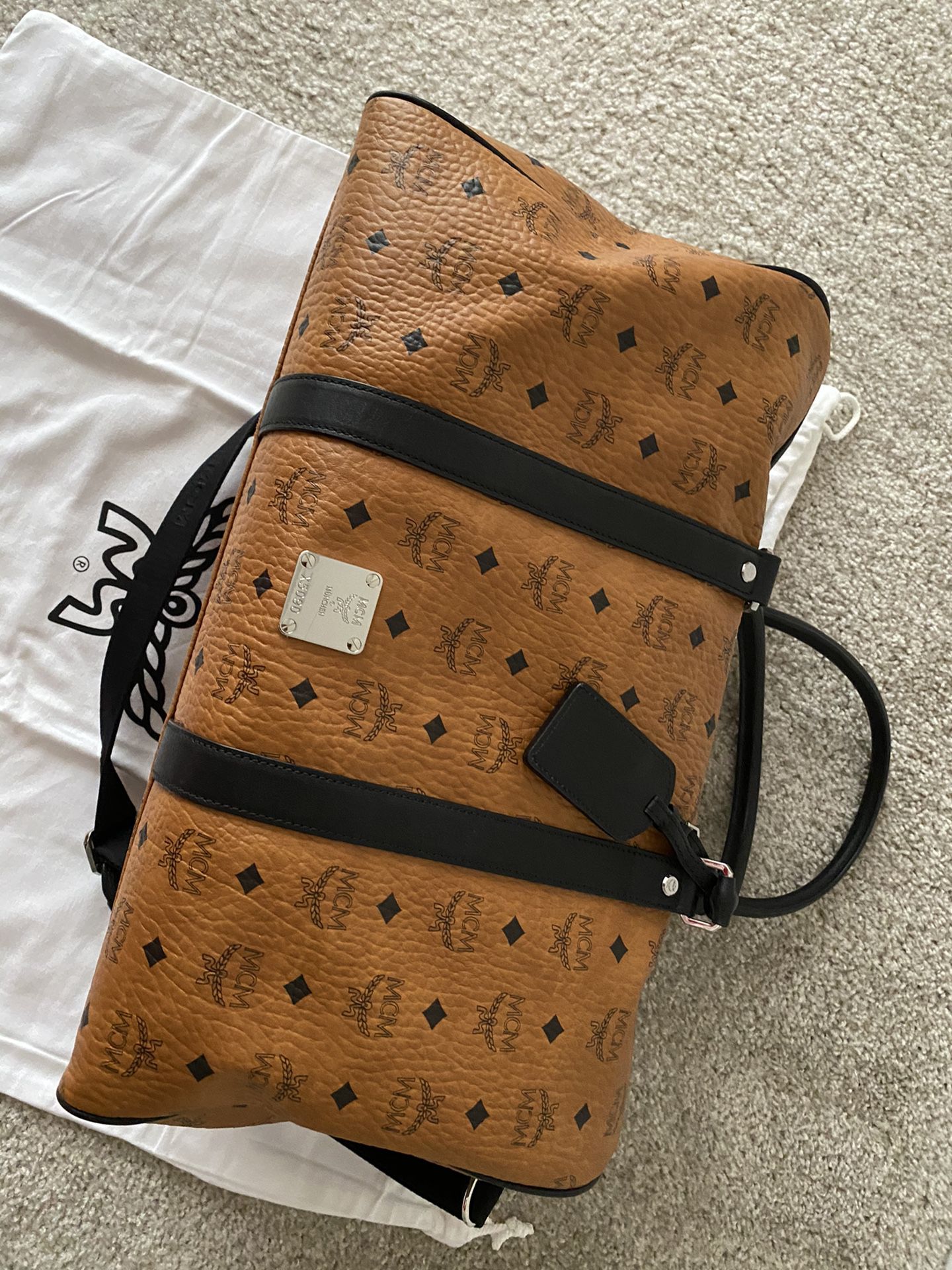 Authentic MCM Leather Traveler Weekender Medium Bag