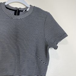 Black and White Striped H&M Dress Size Medium Thumbnail