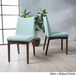 Set of 2 - Dining Chairs, Dimitri Fabric, Mint Thumbnail