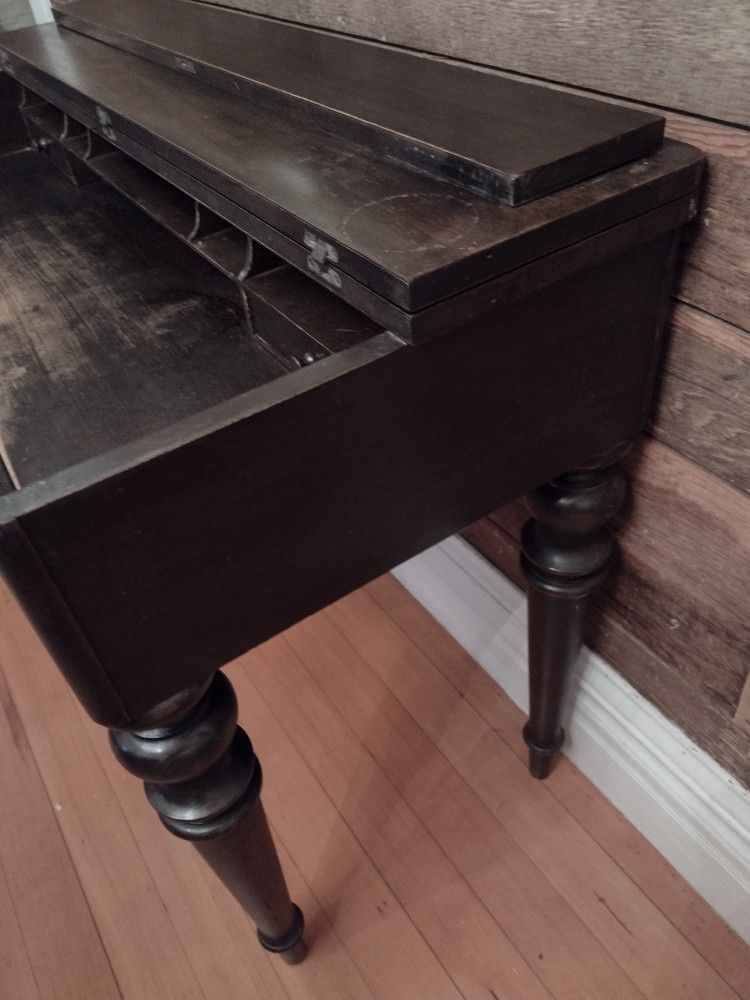 Antique Spinet Desk / Entryway Or Console Table
