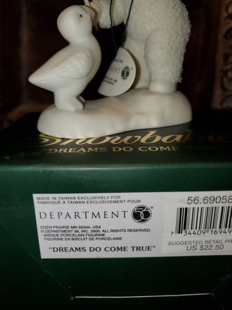 Figura de porcelana antigua de snowbabies nueva
