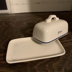 Brand New Rae Dunn Spread Butter Dish with Cover Thumbnail
