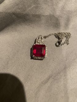 New Niassa Ruby & Sterling Silver Necklace  Thumbnail