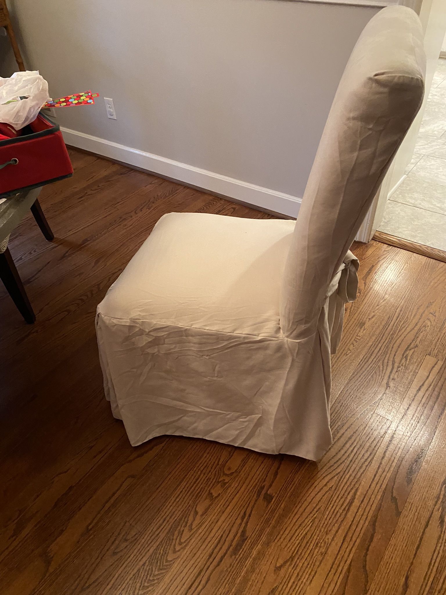 Dining Chair Slip Covers Beige Washable - 4
