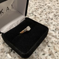 Engagement Ring .50 Carat Diamond 14k Gold Thumbnail