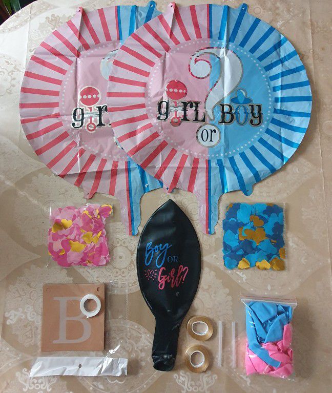 Gender Reveal Party Decorations Kit 