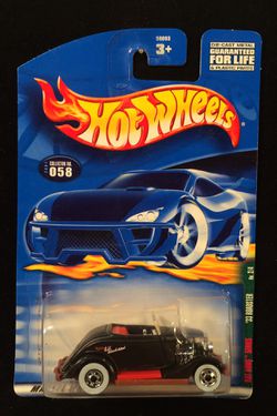 Hot Wheels Rat Rods Series ‘33 Roadster • Black • White Wall 5 Spokes Thumbnail