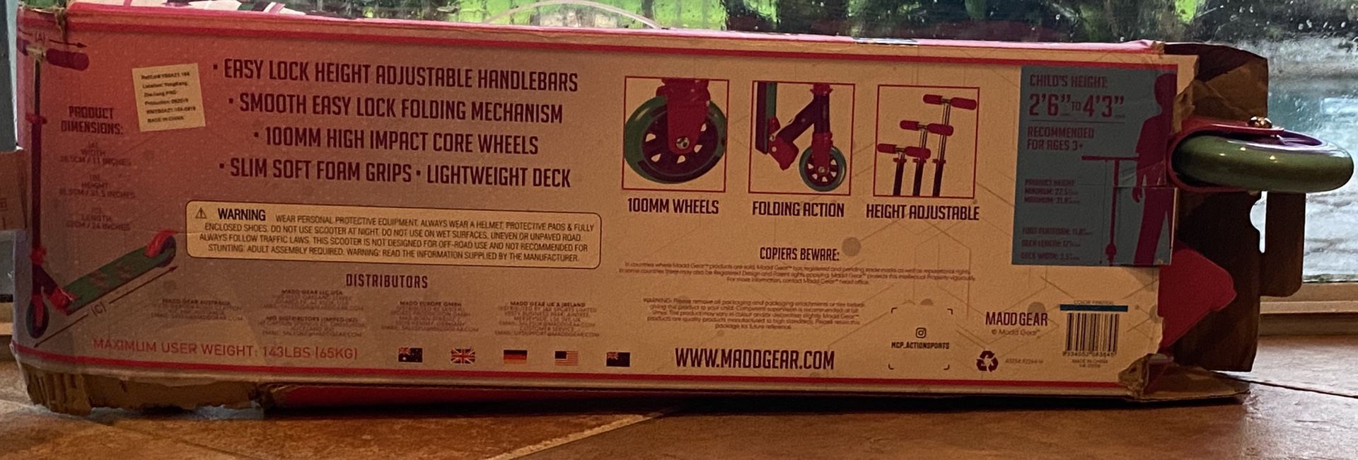 MADD gear carve 100 allow folding scooter